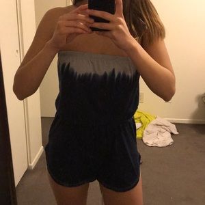 Tie dye Lulus strapless romper